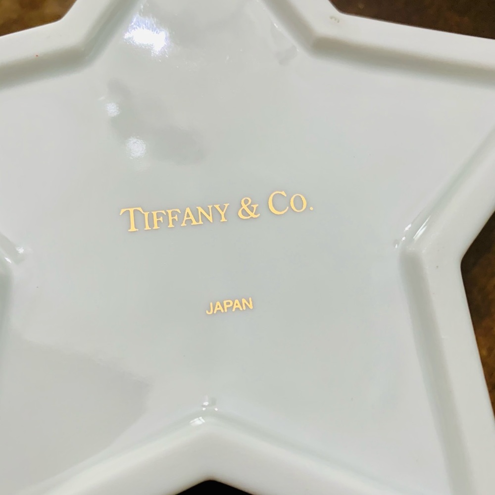 Gorgeous Tiffany & Co 24k Gold Trim Star Trinket/Jewelry box - Picture 6 of 11